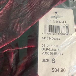 Maroon velvet dress from Windsor